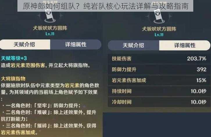 原神郎如何组队？纯岩队核心玩法详解与攻略指南