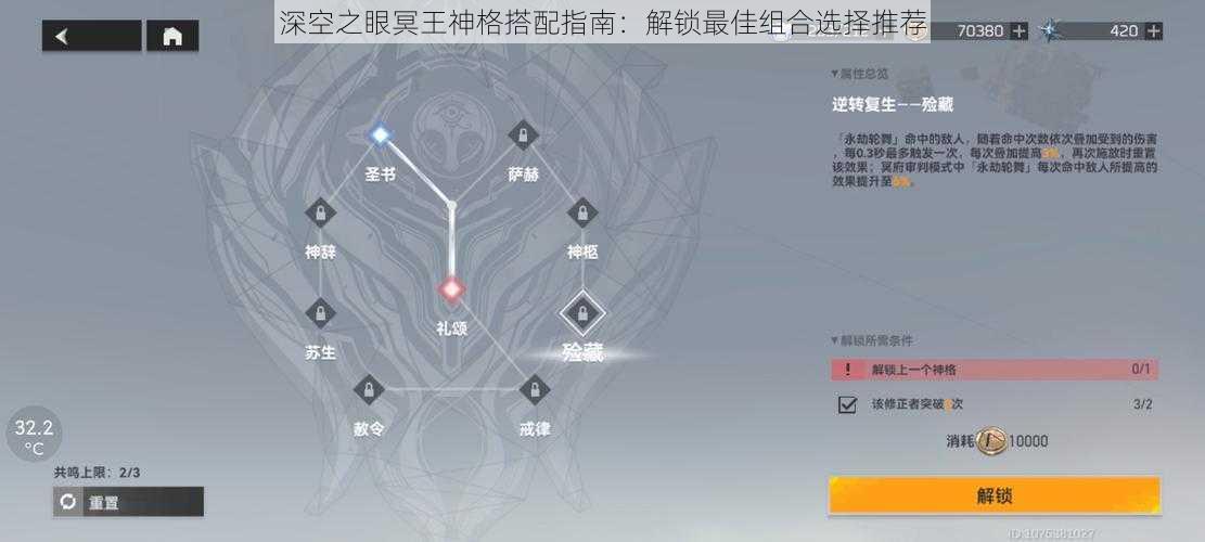 深空之眼冥王神格搭配指南：解锁最佳组合选择推荐
