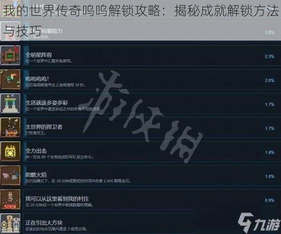 我的世界传奇呜呜解锁攻略：揭秘成就解锁方法与技巧