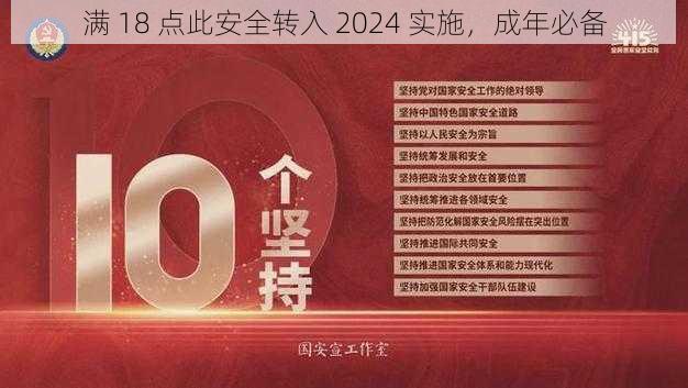 满 18 点此安全转入 2024 实施，成年必备