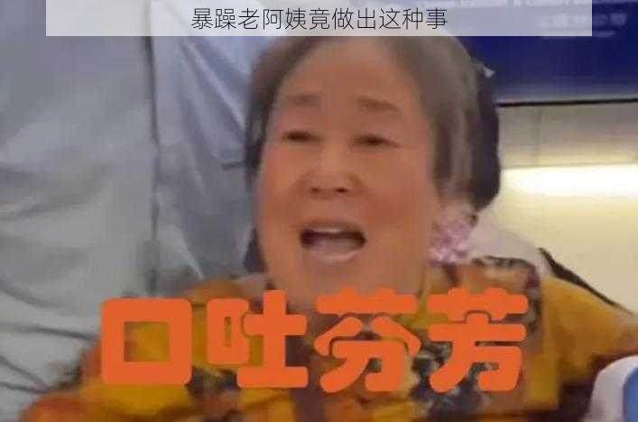 暴躁老阿姨竟做出这种事