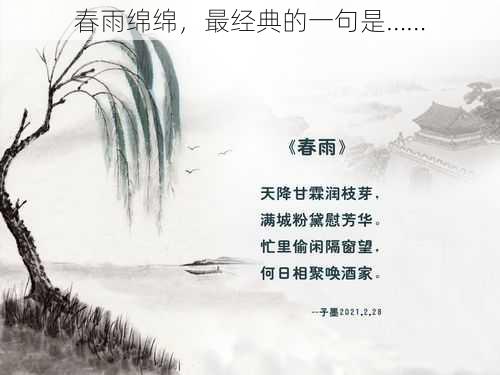 春雨绵绵，最经典的一句是……