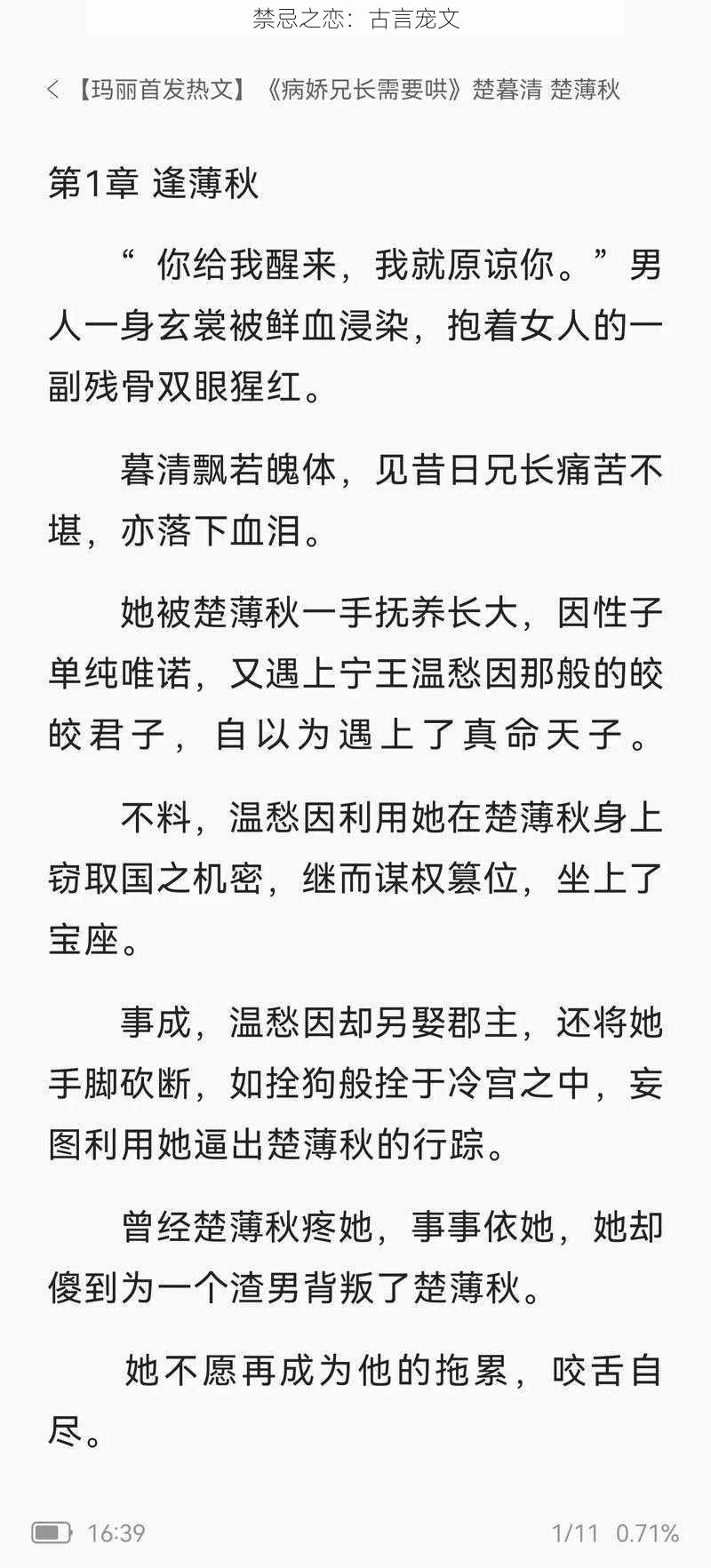 禁忌之恋：古言宠文