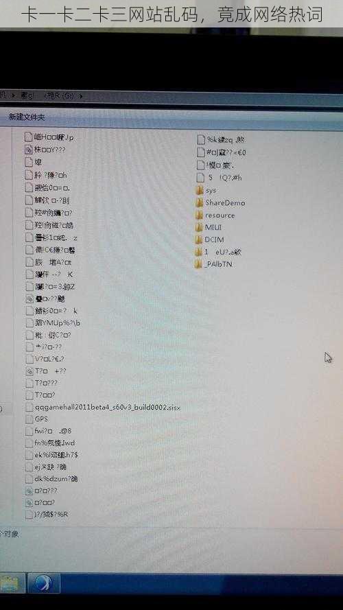 卡一卡二卡三网站乱码，竟成网络热词