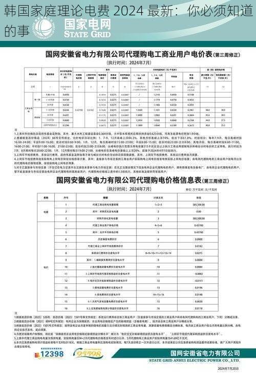 韩国家庭理论电费 2024 最新：你必须知道的事