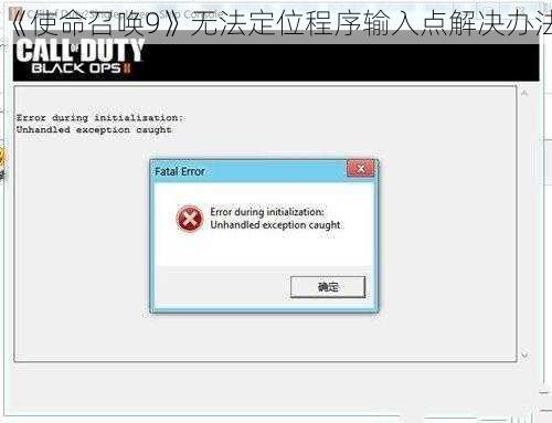 《使命召唤9》无法定位程序输入点解决办法